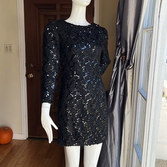 VTG SHUET YOUNG For HW Collection Black Lace Sequin Formal Dress Size 6. CLASSIC - Picture 7 of 8